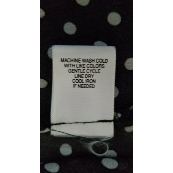 Maurices Women’s Black & White Polka Dot Dolman Sleeve Blouse Size Large - Picture 9 of 12